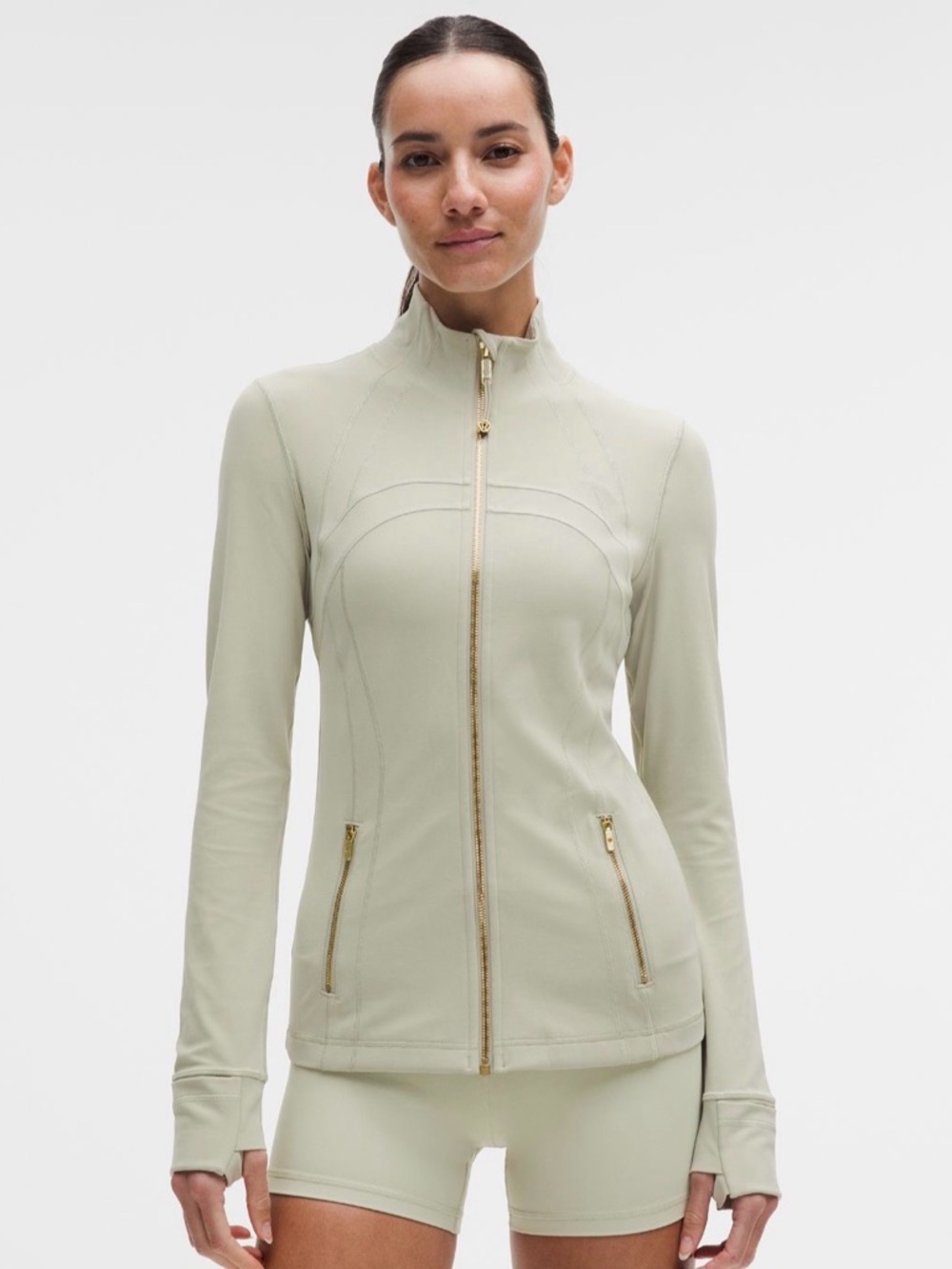 Lululemon Define Jacket Nulu Size 6 Fog Green/Gold NWT